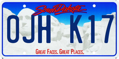 SD license plate 0JHK17