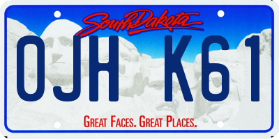 SD license plate 0JHK61