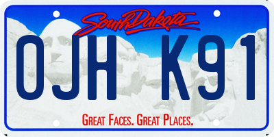 SD license plate 0JHK91