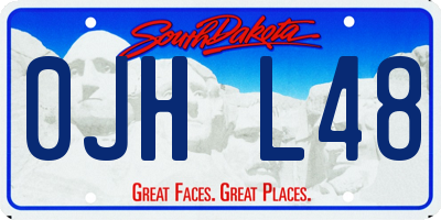 SD license plate 0JHL48