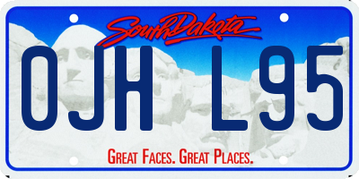 SD license plate 0JHL95