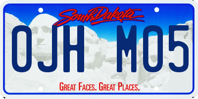 SD license plate 0JHM05