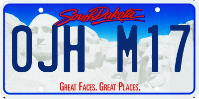 SD license plate 0JHM17