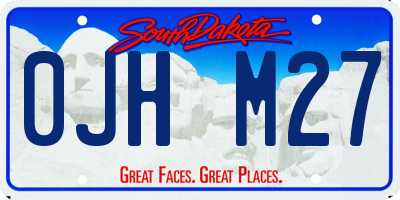 SD license plate 0JHM27