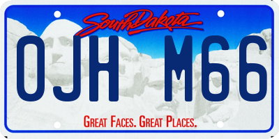 SD license plate 0JHM66
