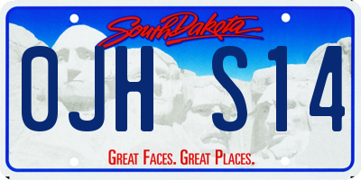 SD license plate 0JHS14