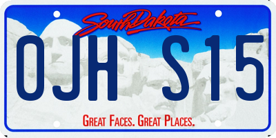 SD license plate 0JHS15