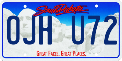 SD license plate 0JHU72