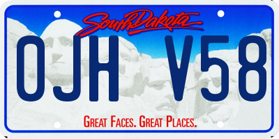 SD license plate 0JHV58