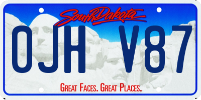 SD license plate 0JHV87