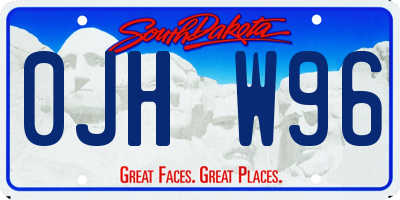 SD license plate 0JHW96