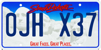 SD license plate 0JHX37
