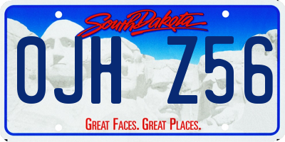 SD license plate 0JHZ56