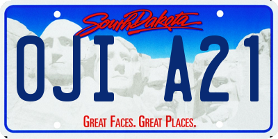 SD license plate 0JIA21