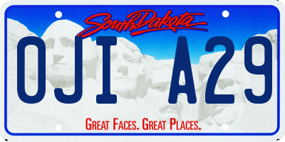 SD license plate 0JIA29