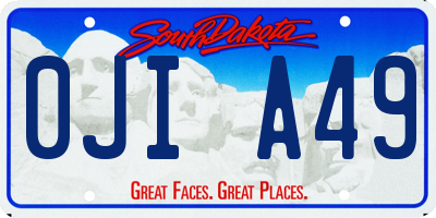 SD license plate 0JIA49