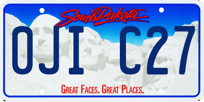 SD license plate 0JIC27