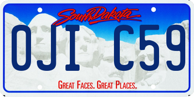 SD license plate 0JIC59
