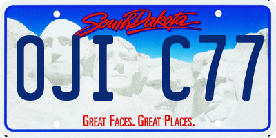 SD license plate 0JIC77