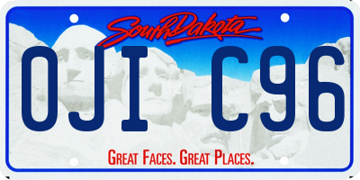 SD license plate 0JIC96