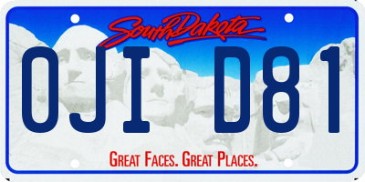 SD license plate 0JID81