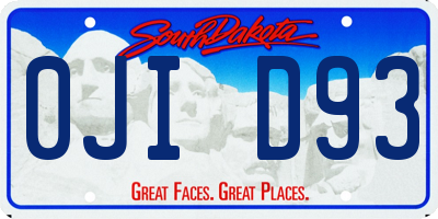 SD license plate 0JID93