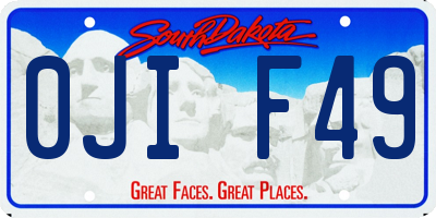 SD license plate 0JIF49