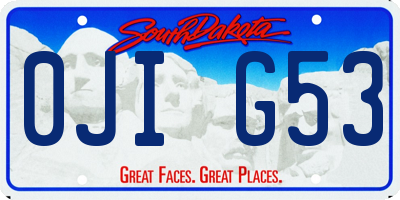 SD license plate 0JIG53