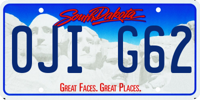 SD license plate 0JIG62