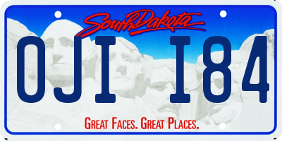 SD license plate 0JII84