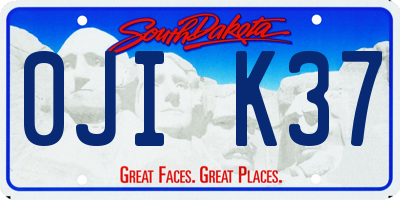 SD license plate 0JIK37