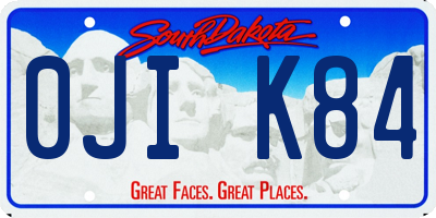 SD license plate 0JIK84
