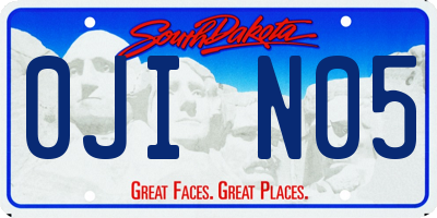 SD license plate 0JIN05