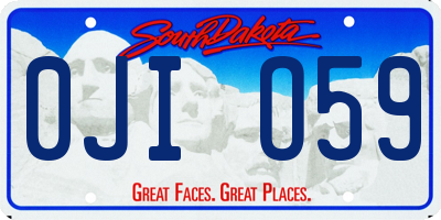 SD license plate 0JIO59
