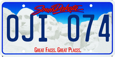 SD license plate 0JIO74