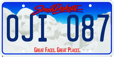 SD license plate 0JIO87