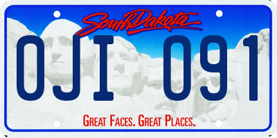 SD license plate 0JIO91