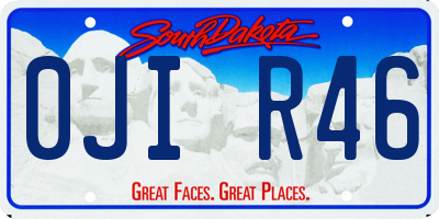 SD license plate 0JIR46
