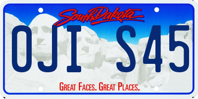 SD license plate 0JIS45