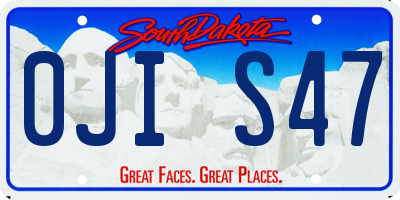 SD license plate 0JIS47