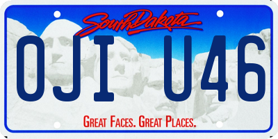 SD license plate 0JIU46