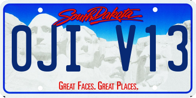 SD license plate 0JIV13