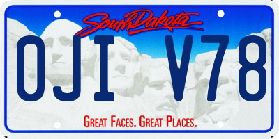SD license plate 0JIV78