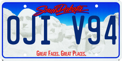 SD license plate 0JIV94