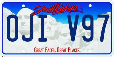 SD license plate 0JIV97