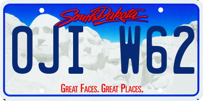 SD license plate 0JIW62