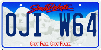 SD license plate 0JIW64