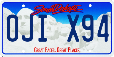 SD license plate 0JIX94
