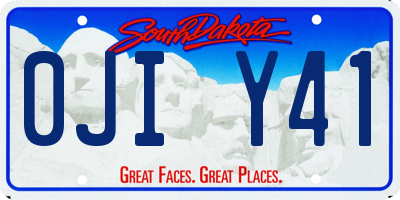 SD license plate 0JIY41