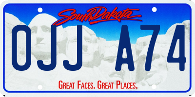 SD license plate 0JJA74